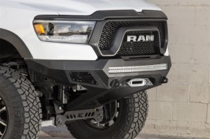 Ram Rebel 1500 Bumper - Front - Addictive Desert Designs - Stealth Fighter - Hammer Black with Satin Black panels - `19-`27